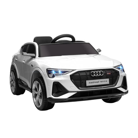 Macchina Radiocomandata Elettrica AUDI Bambini 3-5anni 12V Luci e Musica Bianco