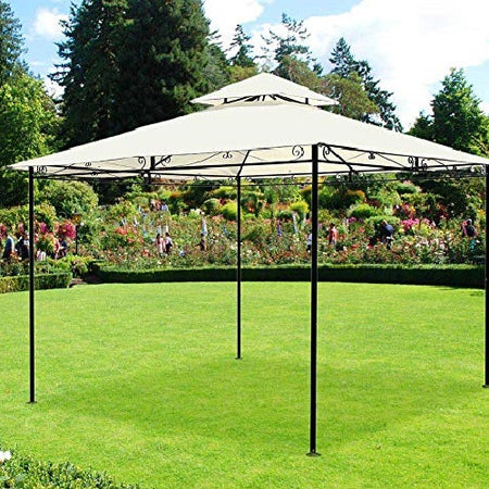 Gazebo Da Giardino 3x3 MT Struttura Metallo Verniciato Tessuto Antipioggia Air-Vent