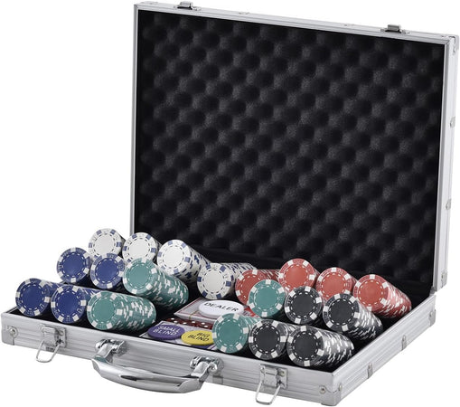 Set Valigetta Poker 500 Chip Fiches in Alluminio 2 Mazzi Texas Hold'em Blackjack