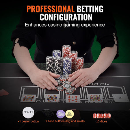 Set Valigetta Poker 500 Chip Fiches in Alluminio 2 Mazzi Texas Hold'em Blackjack