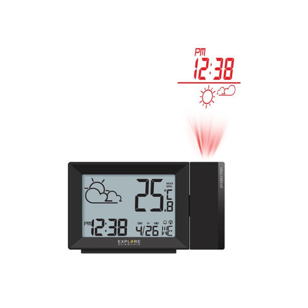 Orologio a proiezione con meteo Radiocontrollato barometroVisualizzazione temperatura interna
