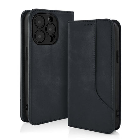 custodia a libro samsung m55 con porta carte di credito chiusura magnetica nera