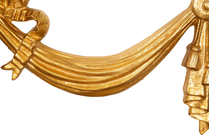 Biscottini SOPRAPORTA IN LEGNO FINITURA FOGLIA ORO L91XPR5XH35 cm Made in Italy