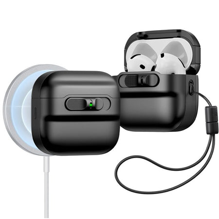 custodia per airpods 4° generazione magsafe nera