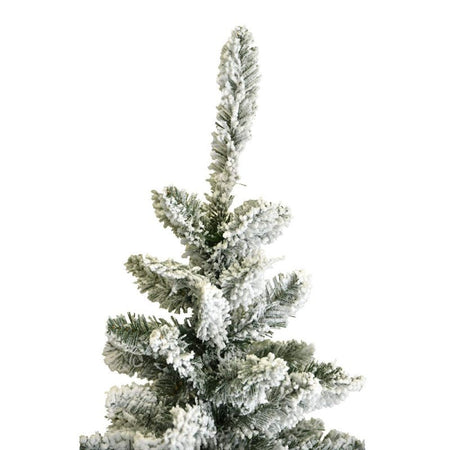 Albero di natale Innevato "Dimitri Slim" in PVC di Altissima Qualità + Flock