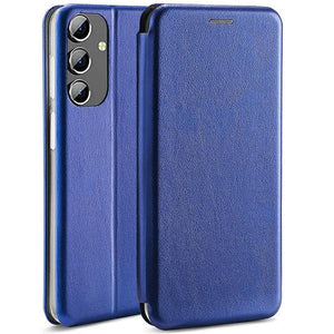 book a16 con porta carte di credito chiusura magnetica blu