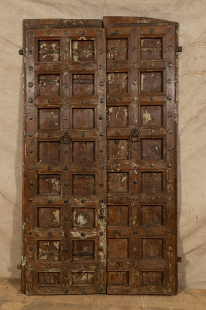 Biscottini Porta portone in legno massello e ferro da interno o da esterno vecchia e antica medievale scorrevole
