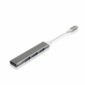 Adattatore HUB REVERSE 4xUSB +Type C nero