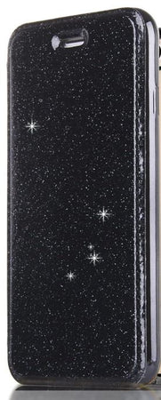 book iphone 7 / 8 plus con porta carte di credito chiusura magnetica black glitter