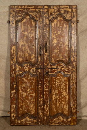 Biscottini Porta portone in legno massello e ferro da interno o da esterno vecchia e antica medievale scorrevole