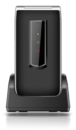 Telefono cellulare 4G per anziani, doppio display 2,8 + 1,77,Fotocamera VGA, Bluetooth, tasto SOS, jack da 3,5 mm,cavo usb-, bas