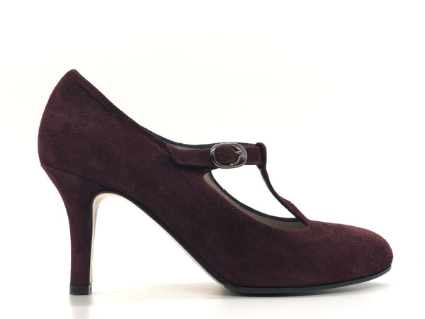 DONNA SOFT Decollete con cinturino 3342 bordeauxux