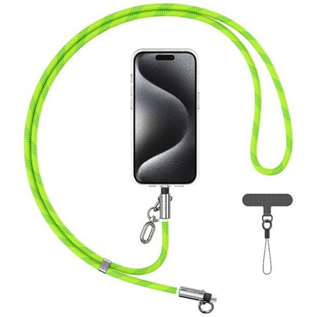 cavo dati usb-c / lighting 2 in 1 30w 120cm giallo con funzione laccio da collo portacellulare
