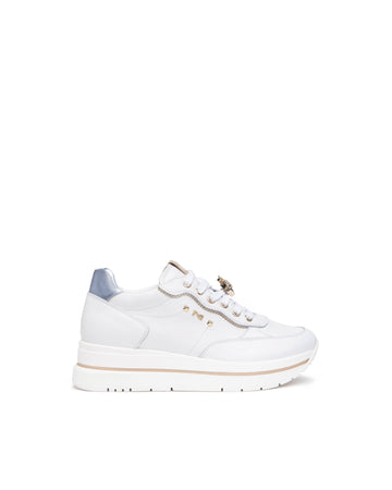 Nero Giardini sneakers donna con accessorio in pelle bianco E512907D707
