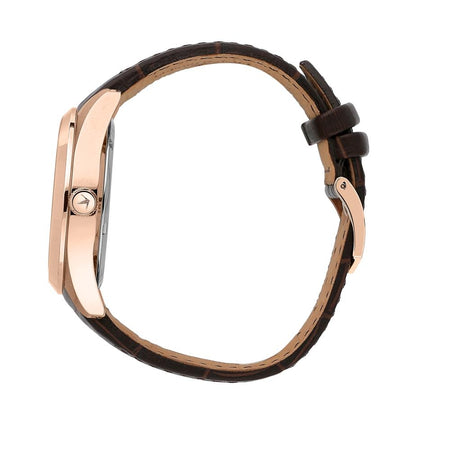 Orologio LUCIEN ROCHAT uomo Leman datario pelle marrone / oro rosa
