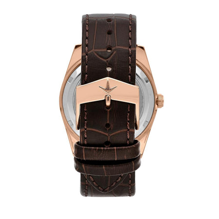 Orologio LUCIEN ROCHAT uomo Leman datario pelle marrone / oro rosa