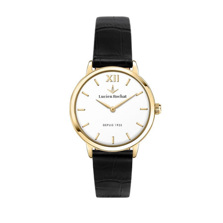 Orologio LUCIEN ROCHAT donna Charme pelle nero / dorato
