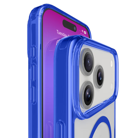 cover iphone 17 PRO MAX blu - trasparente magsafe