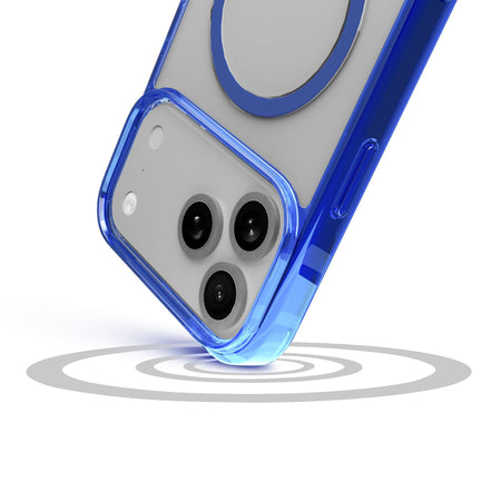 cover iphone 17 PRO MAX blu - trasparente magsafe
