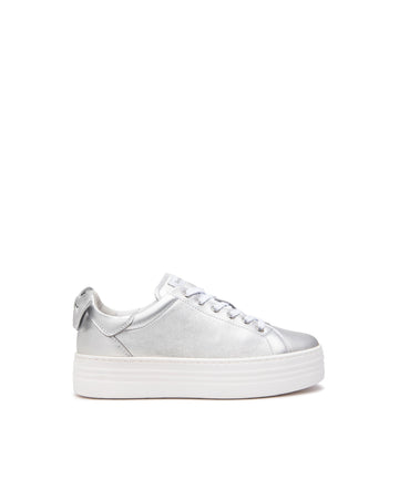 Nero Giardini sneakers donna in pelle laminata argento E513020D700