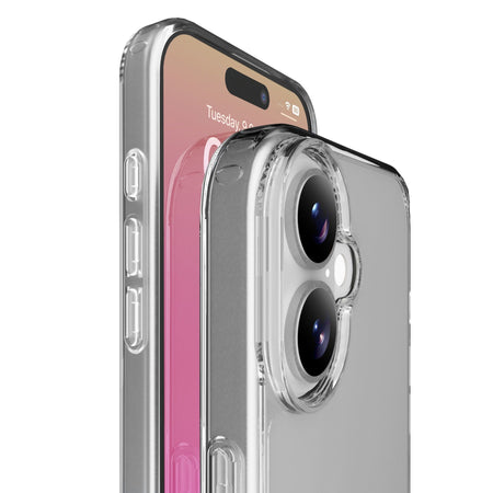 cover iphone 17 trasparenterigida con bordi in gomma per  un’elevata protezione dello smartphone.