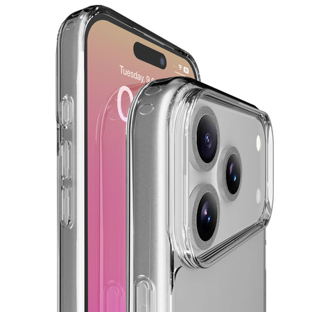 cover iphone 17 PRO trasparenterigida con bordi in gomma per  un’elevata protezione dello smartphone.