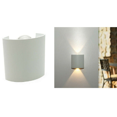 Applique Da Parete Ovale Led Cob Esterno 3w Doppia Emissione Lampada Ip65 Es48