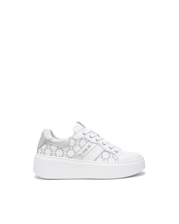 Nero Giardini sneakers donna in pelle logata bianco E513080D707