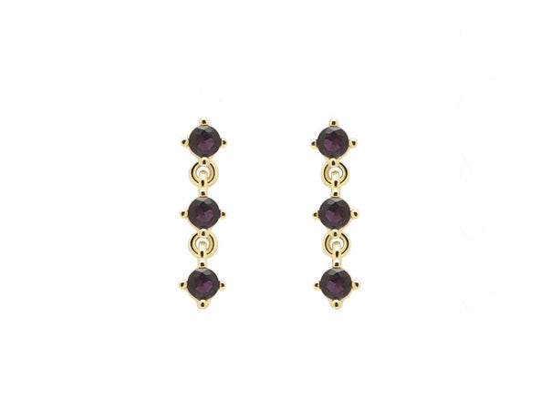 PdPaola Cavalier Scarlet Earrings Gold