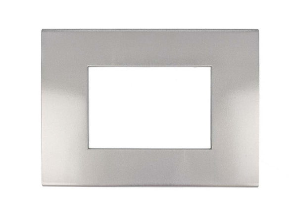 SANDASDON Placca Flat Slim Sottile 3M Silver Argento - Compatibile con Bticino Axolute Air