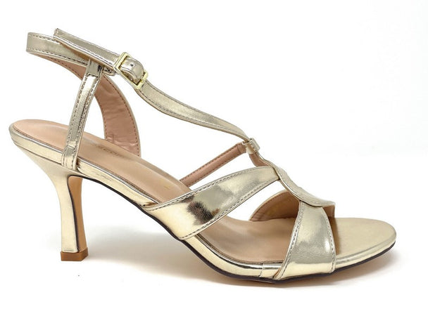 Francesco Milano sandali donna platino Barcellona G18 01N