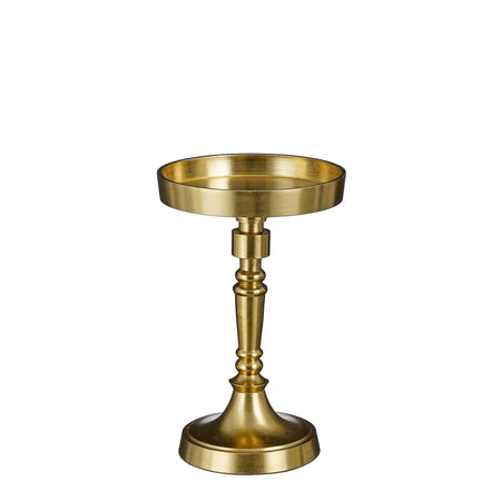 Portacandele in alluminio riciclato oro h8xd12cm per decorazioni natalizie