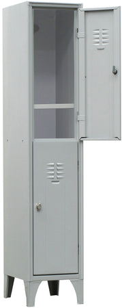 Armadietto sovrapposto a 2 posti con piano portascarpe cm. 35x35x180h