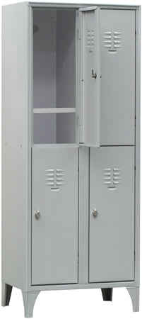 Armadio sovrapposto a 4 posti con piano portascarpe cm. 70x50x180h