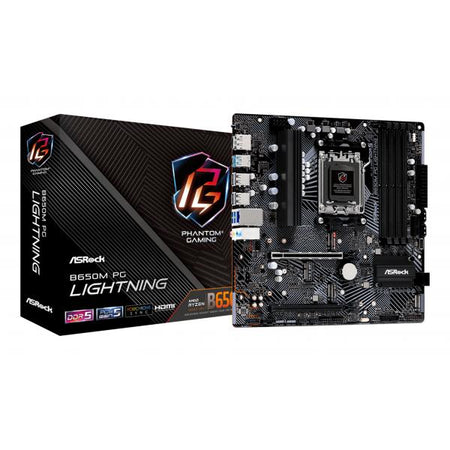 MB Asrock AM5 B650M PG LIGHTNING- 4*DDR5 4*SATA3- 3*M.2- HDMI- DP- mATX