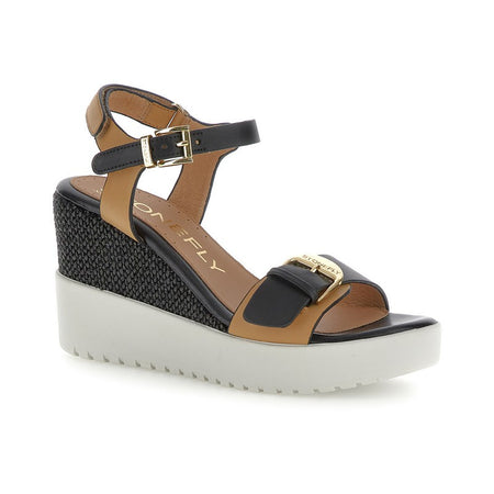 Stonefly sandali donna Ely 22 in pelle nero cuoio 222301 BXU