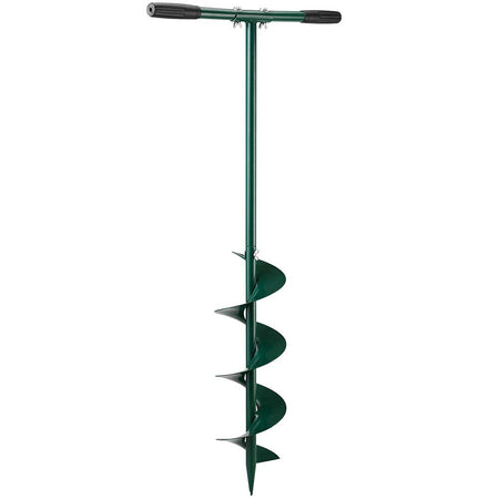 Trivella Manuale a Mano con Spirale 15cm Impugnatura Morbida Verde 100 cm