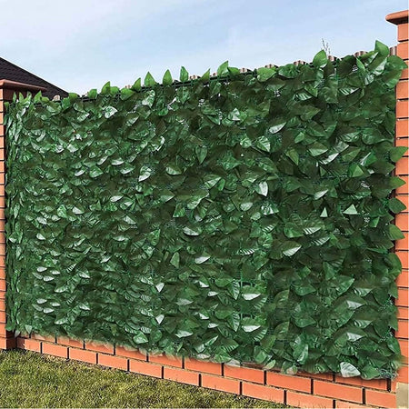 Siepe Artificiale Sintetica Foglie Edera H 1.5 x 3 MT Realistica in PVC Verde