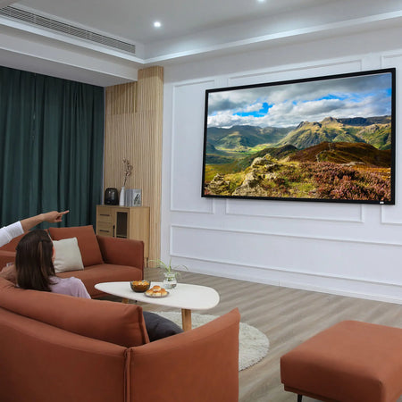 Telo Proiettore 100Pollici Schermo Proiezione a Muro Compatibile LED e LCD 16:9 4:3