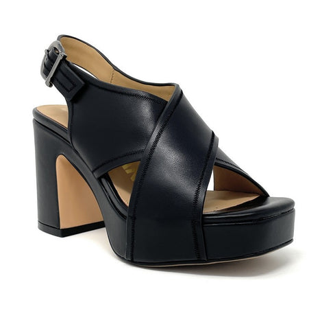 Janet & Janet sandali donna con tacco in pelle black J 290