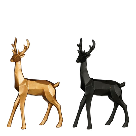Decorazione cervo nero/oro per il natale