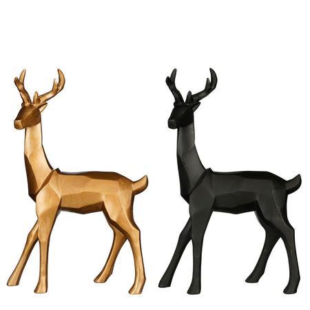 Decorazione cervo nero/oro per il natale