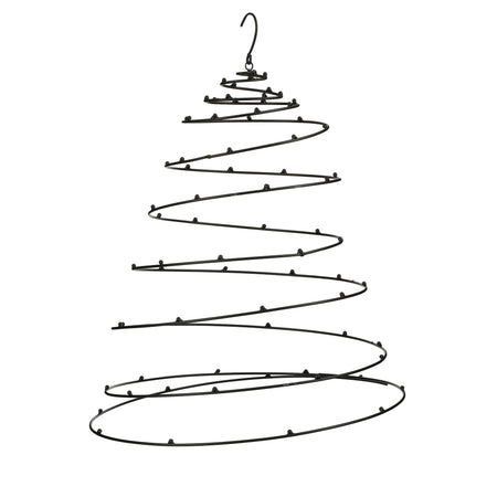 Appendiabiti ornamentale a spirale nero per decorazioni natalizie
