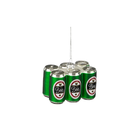 Pendaglio bicchiere da birra color verde h6 cm per decorazioni natalizie