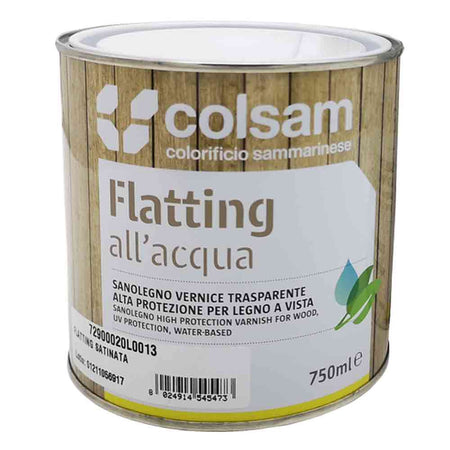 Flatting all\'acqua \'sanolegno\' COLORIFICIO SAMMARINESE Lt. 0,750 - trasparente lucida