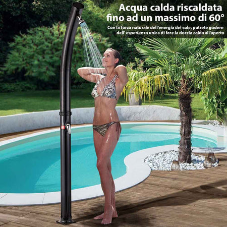 Doccia Solare da Giardino 20 LT con Miscelatore per Esterno Piscina Campeggio