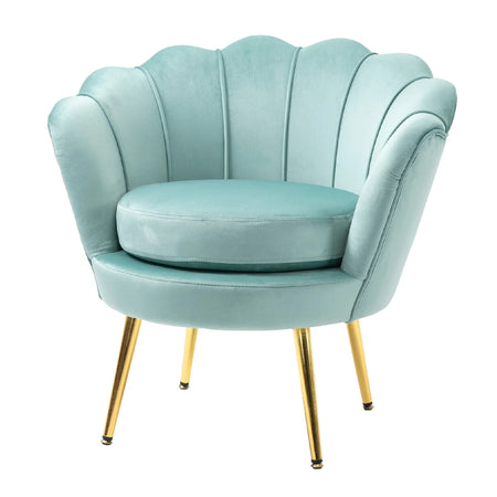 Poltrona Design Moderno in Velluto, Poltroncina da Camera Schienale Alto 76x67x74cm