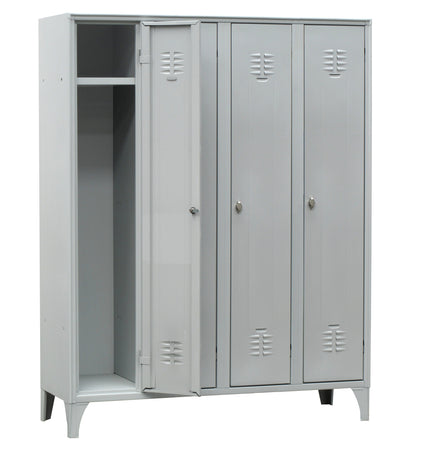 Armadio da spogliatoio per 4 posti in lamiera verniciata cm. 120x50x180h