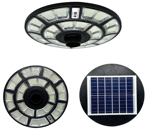 2000W LAMPIONE SOLARE LED ESTERNO ROTONDO GIARDINO FARO LUCE FREDDA CREPUSCOLARE