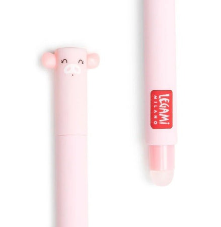 Legami, Penna Gel Cancellabile, Inchiostro Rosa, Tema Piggy